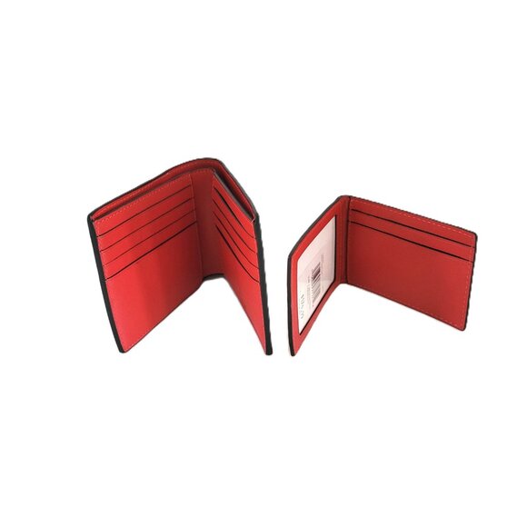 Coach CAX59 3 In 1 Whipstitch Calf Leather Billfold Wallet Sport Red Chalk - Picture 8 of 8